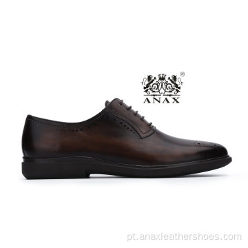 Novo design masculino sapato de couro com cordões sapatos empresariais